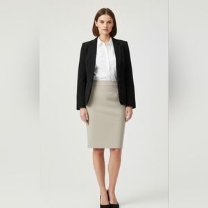 Calvin Klein Women's Pencil Skirt Oatmeal Off White Color Knee Length Size 10